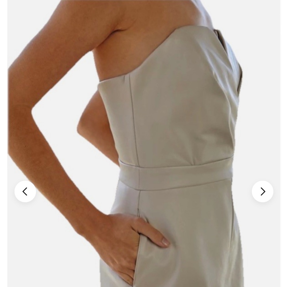 “PETAL + PUP” Mikaela Vegan Leather Strapless Romper - Picture 14 of 15